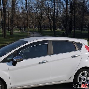 Ford Fiesta Door Handle Cover - Omac - H1S2 Keyless S.Steel - Gloss Silver - '11-'19